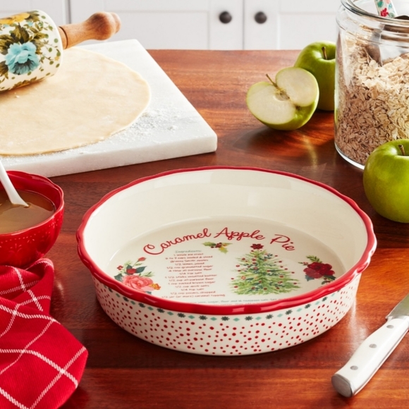 The Pioneer Woman Carmel Apple Pie Plate - Picture 2 of 3